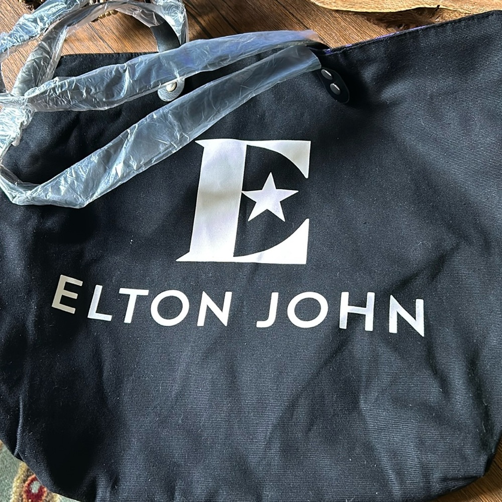 Elton John Farewell Tour Bag Tote Bag Purple Interior New Condition